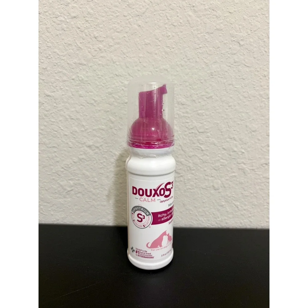 NEW DOUXO S3 Calm Mousse, Topical Management of Itching in Dogs Cats 5oz (150ml)